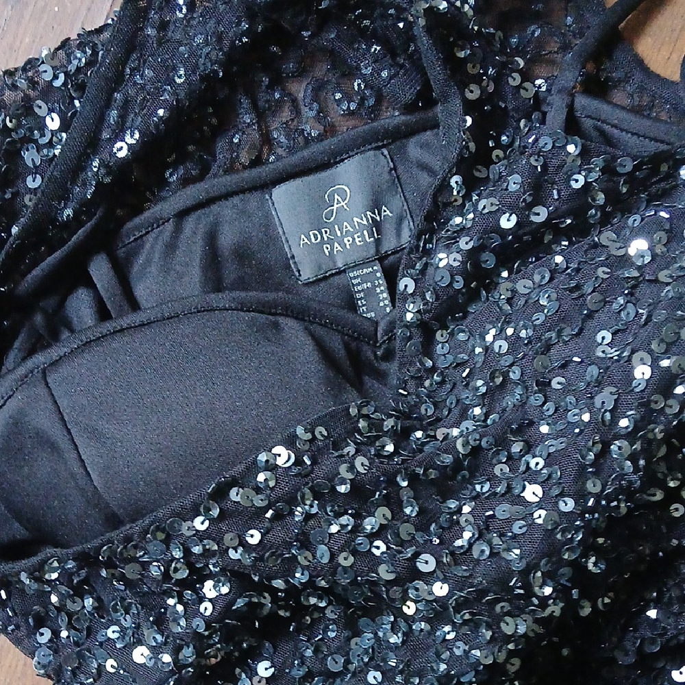 Adrianna Papell Sequin Coktail Dress - Picture 9 of 11